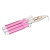 3 Barrel Curling Iron Wand Ceramic Glaze Coating Adjustable Frizz