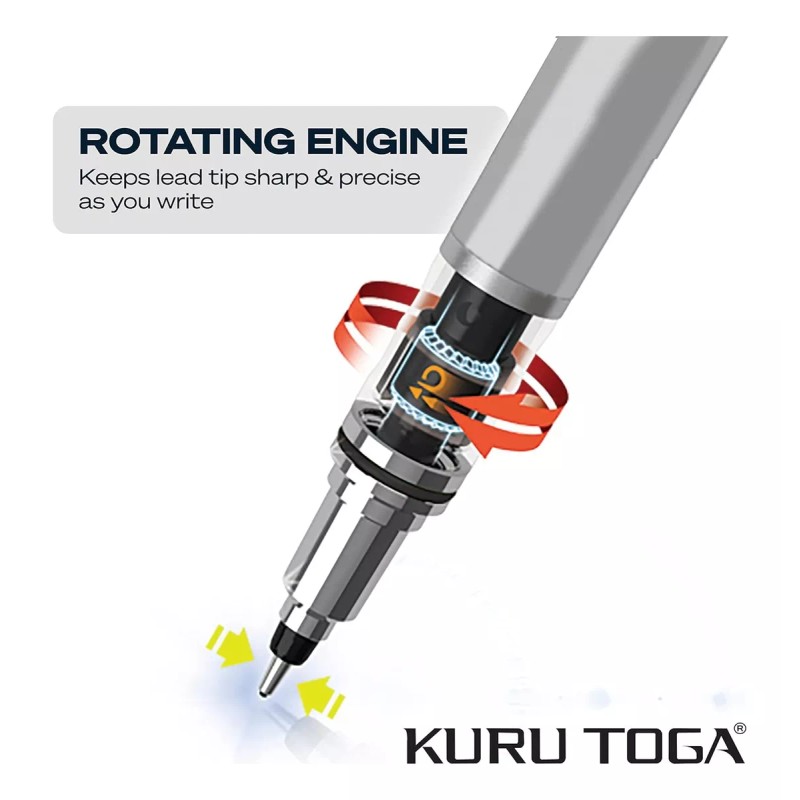 Kurutoga Lapiz Portaminas Uni-ball Kurutoga 0.7mm Hb#2 Repuestos