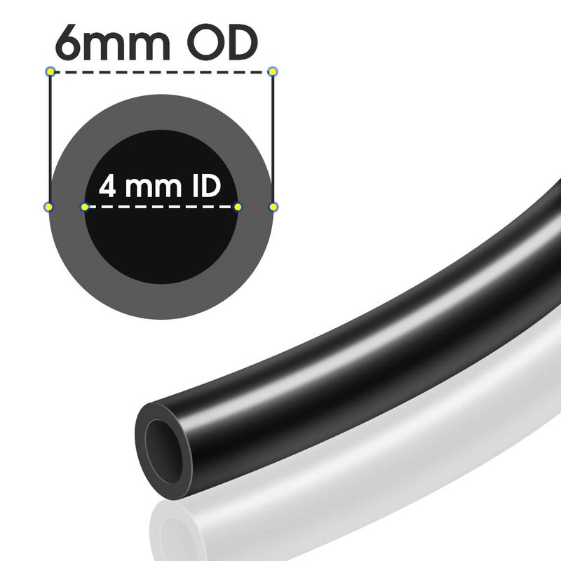 TAILONZ PNEUMATIC Black 6mm OD 4mm ID Polyurethane PU Air