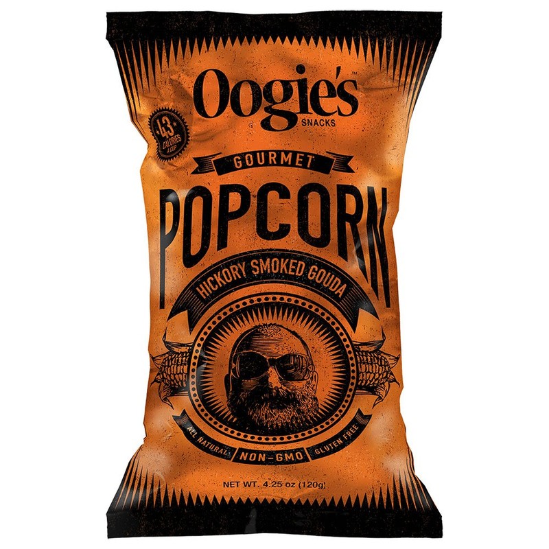 Oogie’s Gourmet Popcorn, Hickory Smoked Gouda, 4.25 Oz bag (Pack