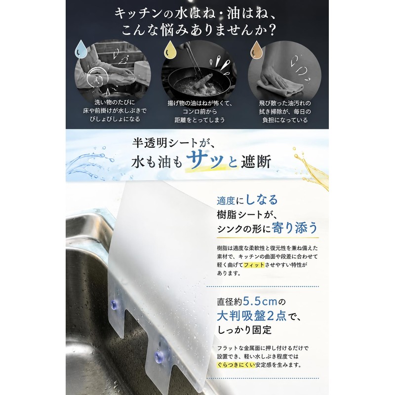 fogman Splashproof Sheet Panel Sink Kitchen Sink Guard Kitchen Plate