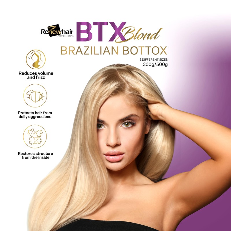 Renew Hair Professional BTX BLONDE 300g Botosmart Brazilian Treatment Anti