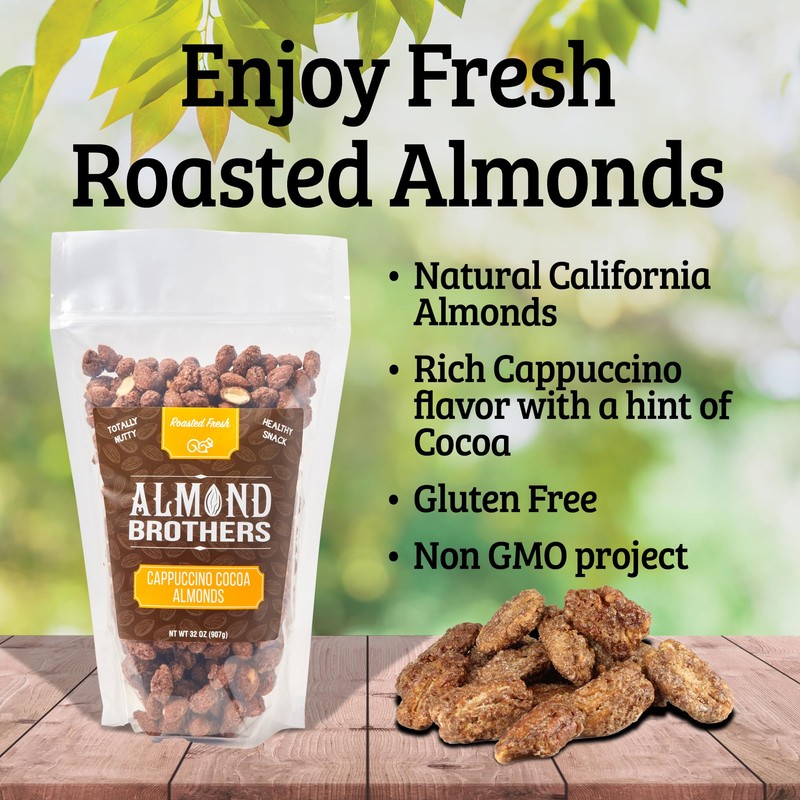 Almond Brothers Roasted Almonds - 2 lb bag - Hand