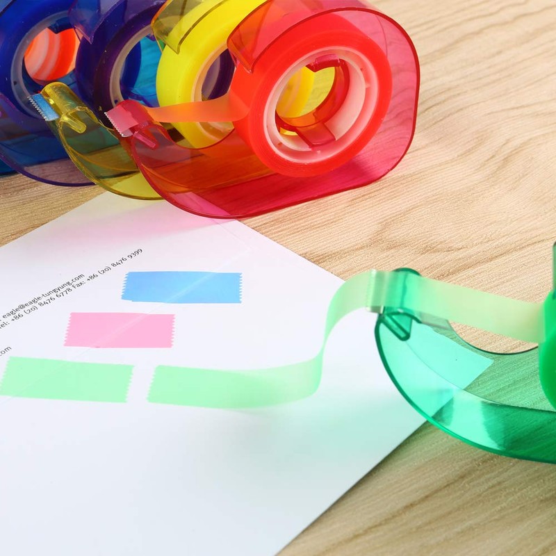 Eagle Rainbow Tape Dispenser, Colored Tapes Included, for Arts, Home,
