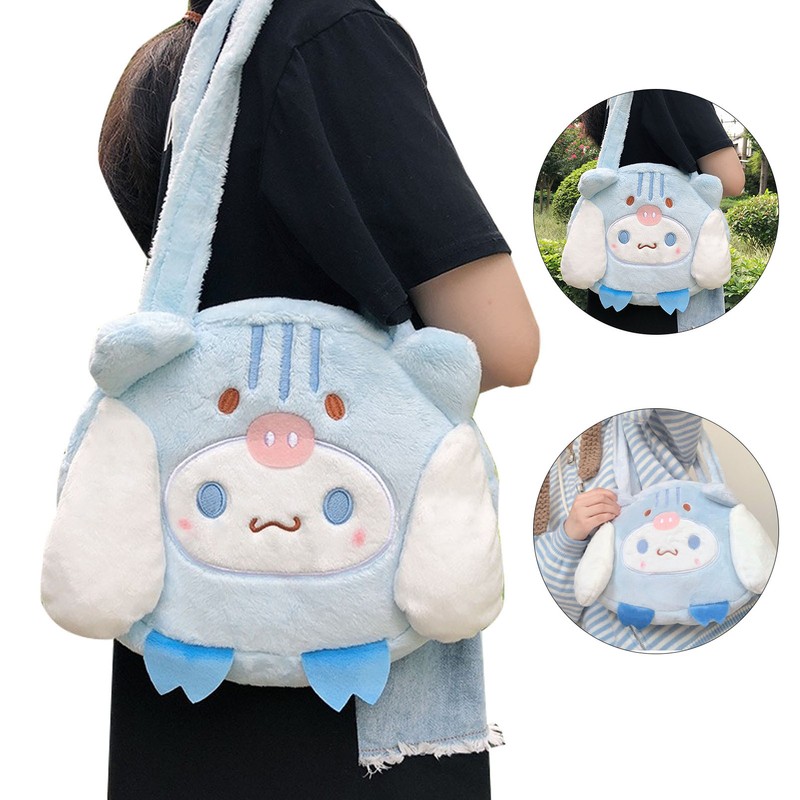 Autumn Winter Plush Underarm Bag Cute Soft Girls JK Uniform