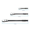 Capri Tools Ratchets, True 72-Tooth, 5-Degree Swing Arc (3-Piece Set/Flex-Head