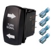 Gebildet Indicator Switch Blue 4Pin On Off On Rocker Switch