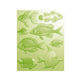 BAOFALI 3D Embossing Folder for Card Making Fish Texture Pattern Plastic Embossing Folders for DIY Scrapbooking Photo Album Card Paper Craft Decoration Embossing Template Paper Card Embossing Stenci