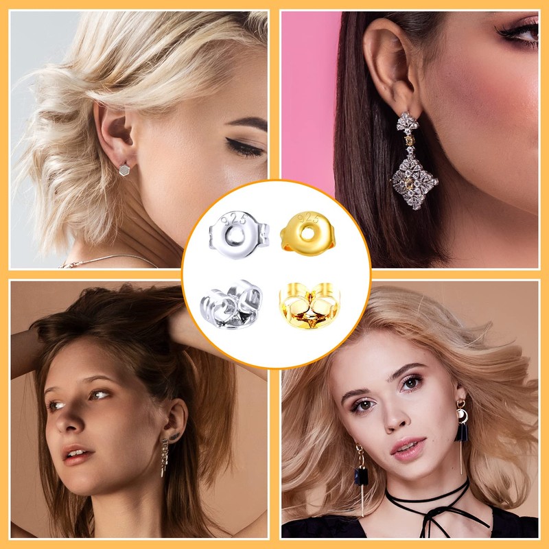 28Pcs Earring Backs for Studs, 14 Pairs Screw on Ear