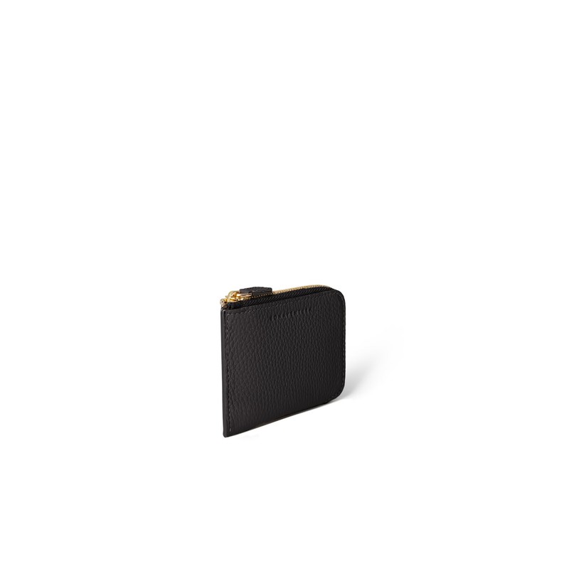 Square Card Coin Purse, black x etaupe