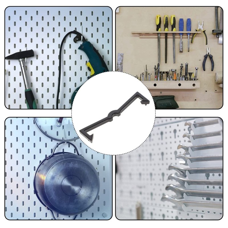 50pcs Storing Black Locks Plastic Clip Portable Pegboard Clips Organizer