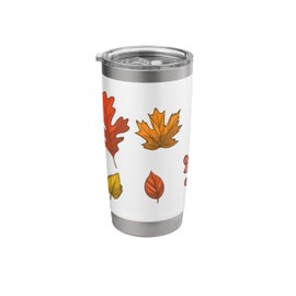 Cute Fall Leaf Pattern Autumn Stainless Steel Insulated Tumbler