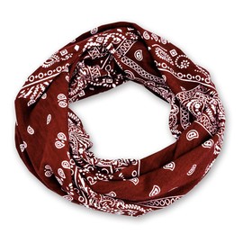 White Fang CA040 Knit Hat, Paisley Pattern, Knit Cap, 2-Way Men's, Women's,