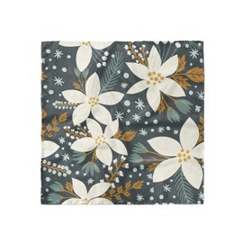 Ambesonne Floral Head Scarf, Poinsettia Blossoms Art, Hair Wrap, 21" X 21"