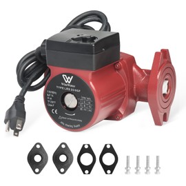 WiseWater 110V 110W 13 GPM Circulation Pump with 3/4" FNPT Flanges 3-Speed Low Noise Hot Water Recirculating Pump for Water Heater System Solar Heater Boiler