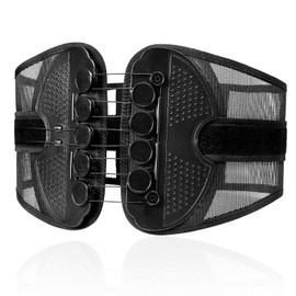 MAQKON Lumbar Support Belt, Lightweight, Thin, Washable, For Work, Unisex, Black, L (Waist: 34.6 - 38.6 inches (88 - 98 cm)