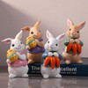 Easter Rabbit 6 inch Resin Bunny Figurine with Egg for