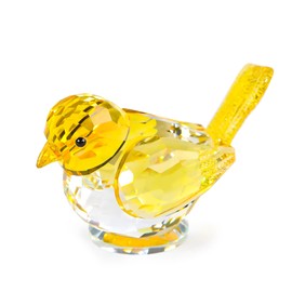 Crystal Yellow Bird Collectible Figurines Gifts for Women Men, Glass Bird Ornaments Table Centerpiece Home Decoration Paperweight Gifts for Animal Lovers