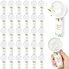 Electric Wedding Fans Bulk Portable Mini Handheld Fans 30 Pcs Small Pocket Fans Lightweight Personal Cooling Battery Operated Fan Hand Fans for Outdoor Wedding Party Favors, No Battery Included