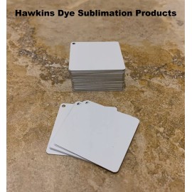 hawkinsdyesublimationproducts 50ea Dye Sublimation key chain blanks 2"x2"