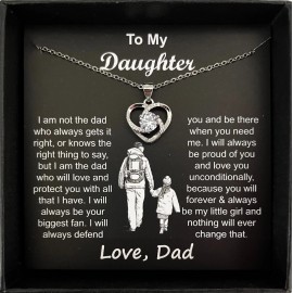 To My Daughter Necklace Birthday/Gradu<wbr/>ation/Valentin<wbr/>e Gift from Dad/Father