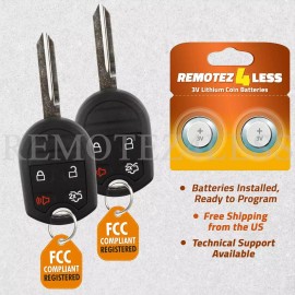Remotez4less 2 For 2010 2011 2012 2013 2014 Ford Mustang Keyless Entry Remote Car Key Fob