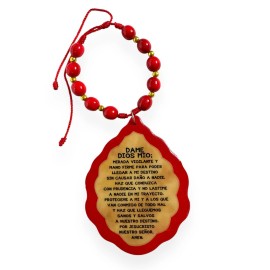 St Martin Tours Red Wood Medallion Home Blessing Décor Crib Caballero Medallon