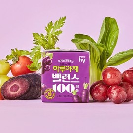 Korea Yakult [Korea Yakult's New Name HY] Haru Yasai Balance 100 Purple 1 BOX (24 Packs) / [한국야쿠르트의 새이름 HY]하루야채 밸런스 100 퍼플 1BOX(24개입)