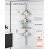 ALLZONE Corner Shower Caddy Tension Pole, Quick to Install, Easy