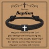 Meliatomia Baptism Gifts for Boys,Braided Rope Cross Christian Bracelet Christmas