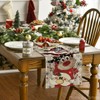 Artoid Mode Reindeer Santa Claus Snowflake Christmas Table Runner, Seasonal