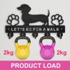 ORIGACH Dachshund Dog Wooden Key Holder for Wall Black Wood