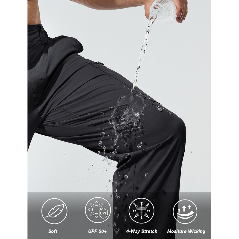 MOURCE Waterproof Hiking Pants Men Lightweight - Quick Dry Outdoor