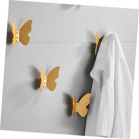 Operitacx Sundries Organizing Hook Wall Mounted Coat Holder Metal Art Butterfly Hooks Anti-Corrosion Aluminum Alloy Easy to Install Decorative Hanger