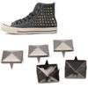 BORDSTRACT Rivets for Shoes, 100 Pieces Square Rivets, 15 mm