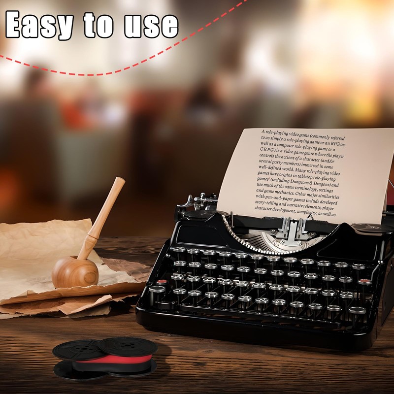 Chihutown 4 Pairs Universal Typewriter Ribbon, Calculator Ribbon Replacement Pack,