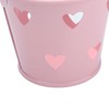 12pcs Mini Metal Bucket Hollow Heart Shaped Bucket with Handle