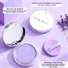 Base Maquillaje Polvo Compacto Matte Con Espejo Lavanda