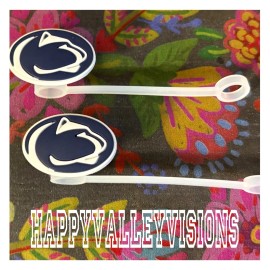 Unbranded 2 Pce Silicone Straw Topper PENN STATE College Foam Finger Straw Cap Topper