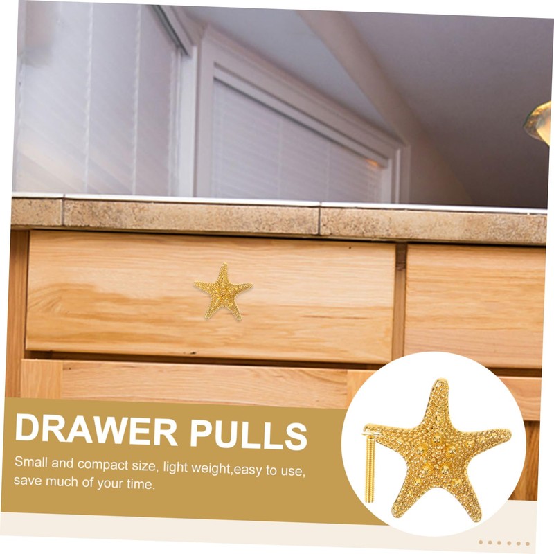 TEHAUX 4pcs Retro Drawer Pulls Stylish Furniture Handle Accessory for