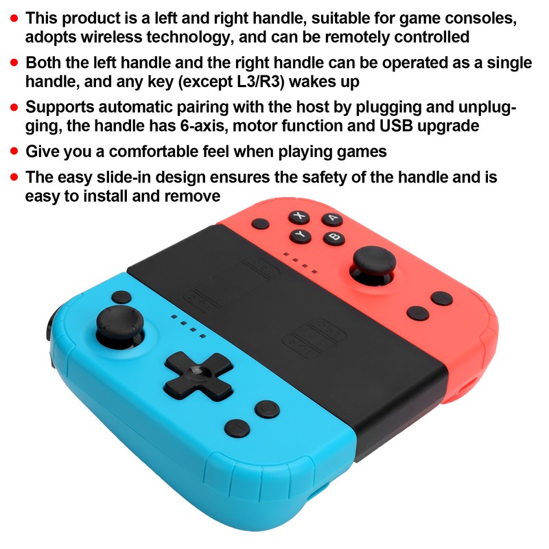 1 Pair Left Right Wireless Game Console Gamepad Red Blue