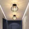 FRIXCHUR Black Modern Semi Flush Mount Ceiling Light Fixture Ceiling