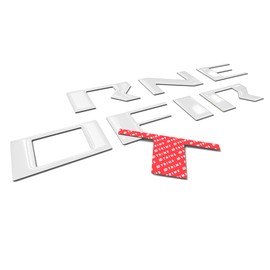 BDTrims | 3D Domed Raised Letter Inserts Compatible with 2022-2024 Nissan Frontier (Tailgate) (White)