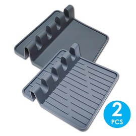 Acopelo Paint Brush Holder Set, Portable Silicone Stands with 4 Slots, 2 Pack