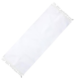 GORGECRAFT 1pc Beach Sling Chair Replacement Canvas White Lounge Chair Replacement Fabric With Fringe 120 * 44cm Chair Fabric Reclining Sling Replacement for Sunbathing Garden Courtyard Patio Outdoor