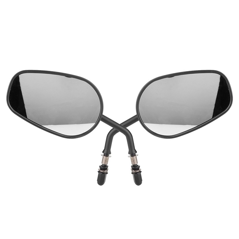 2PCS Motorcycle Motorbike Modified Oval Rearview Mirror Reflective Rear View
