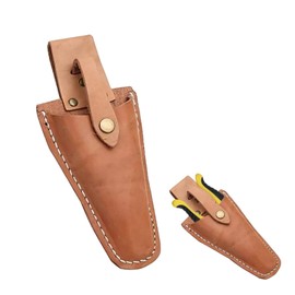 Doyime Pruning Shears Case, Pruning Skin Sack, Cowhide Leather, Bud Shears Case, Scissors Storage Bag, Gardening Pouch, Pruning Tool Case, Gardening Scissors Waist Bag, Work Tool, For Gardening Shears, For Household, Abrasion Resistant, Lightweight, Small, Anti-Slip