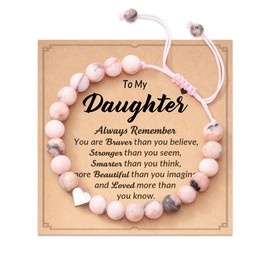 Dabem Daughter Gifts from Mom Dad, Gifts for Daughter, Mother Daughter Bracelets Stocking Stuffers for Girls Gift，Christmas Stocking Stuffers for Kids Teen Girls Teenager