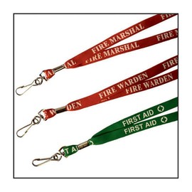 First Aider Lanyard, Green, Twin Pack, Provides Easy Identification Of Your First Aiders, Hook & Safety Release Clasp, 430mm Long When Clasped Together