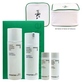 Innisfree Forest for Men Premium Skincare Set + Play Green Cosmetic Pouch (Green) / 이니스프리 포레스트 포맨 프리미엄 스킨케어 세트+플레이그린 화장품 파우치 (그린)